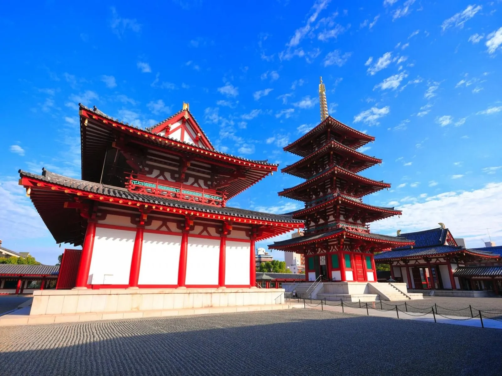 Shitenno-ji Temple main gate in Osaka
