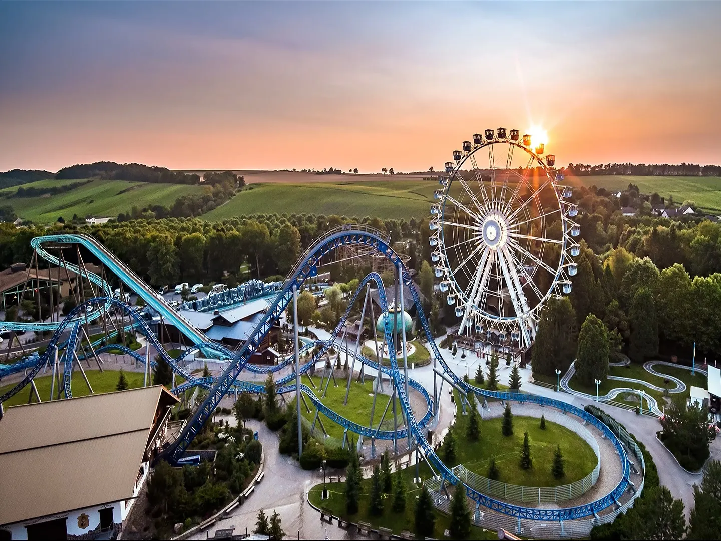 Nigloland theme park France aerial view