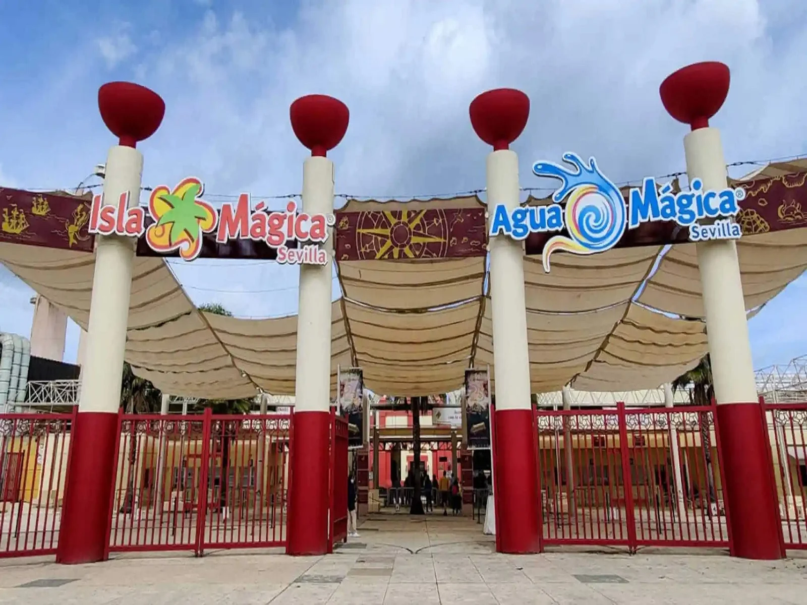 Isla Mágica theme park entrance Seville