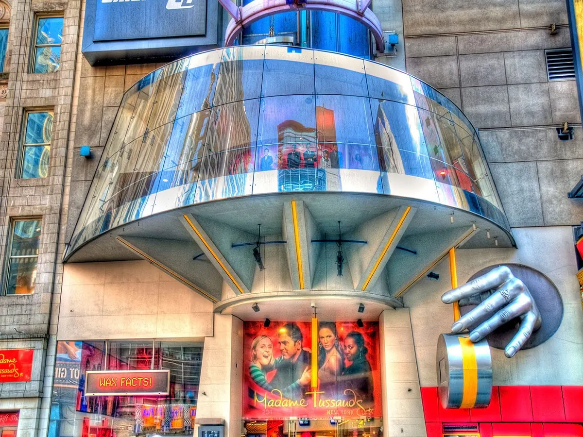 Madame Tussauds New York wax museum entrance in Times Square