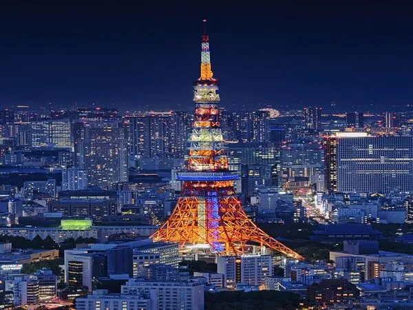 panoramic view of Tokyo skyline from Tokyo Tower Main Deck observatory