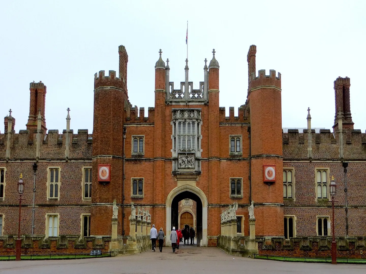 Hampton Court Palace historic Tudor facade London